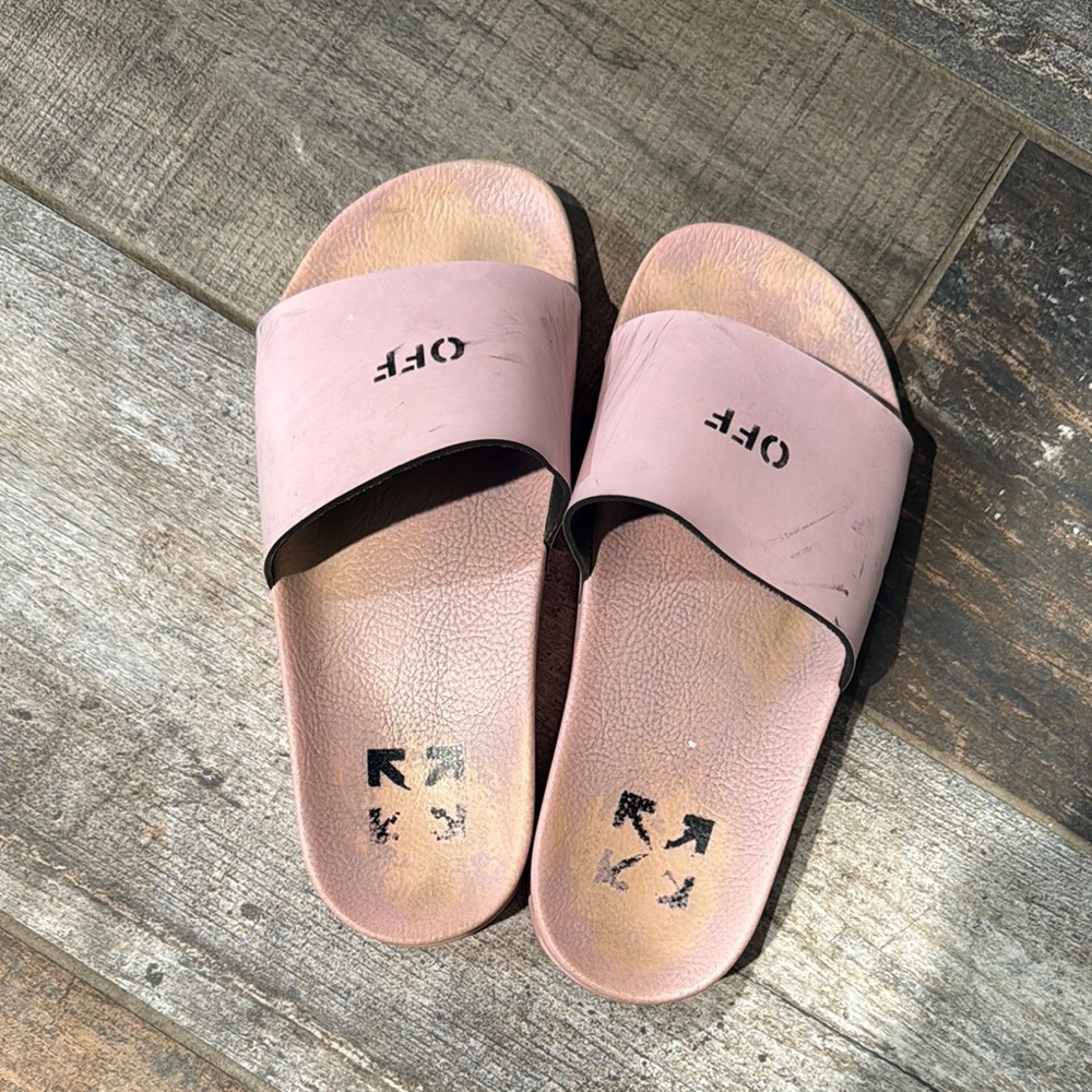 OFF-WHITE Pink‎ Slide Sandals